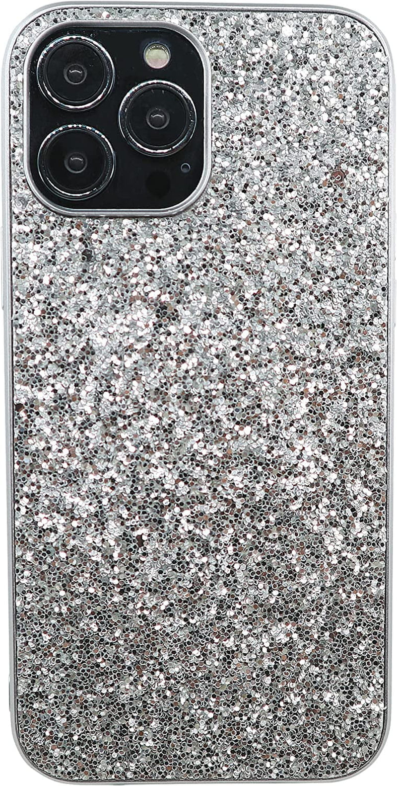 Crystal Diamond Glitter Soft Shockproof Phone Case for iPhone 12 Pro - Silver, Designed for Women and Girls