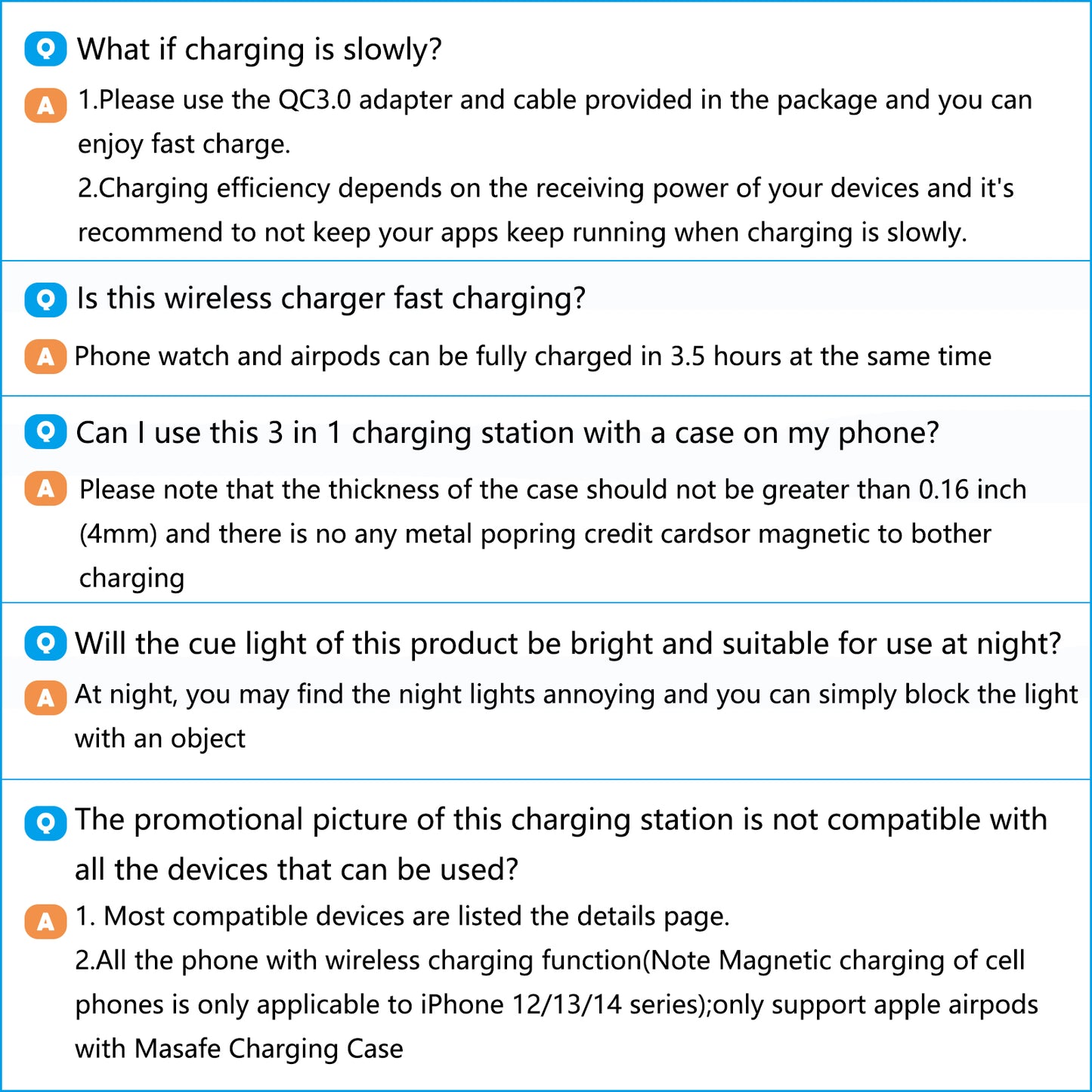 Wireless Charging Station with QC3.0 Magnetic Fast Charging, Compatible with iPhone 16/15/14/13/12/11 Pro Max/XS/XR, Apple Watch Series 9/8/7/6/5/4/3/2/SE, and AirPods 3/2/Pro (Black)