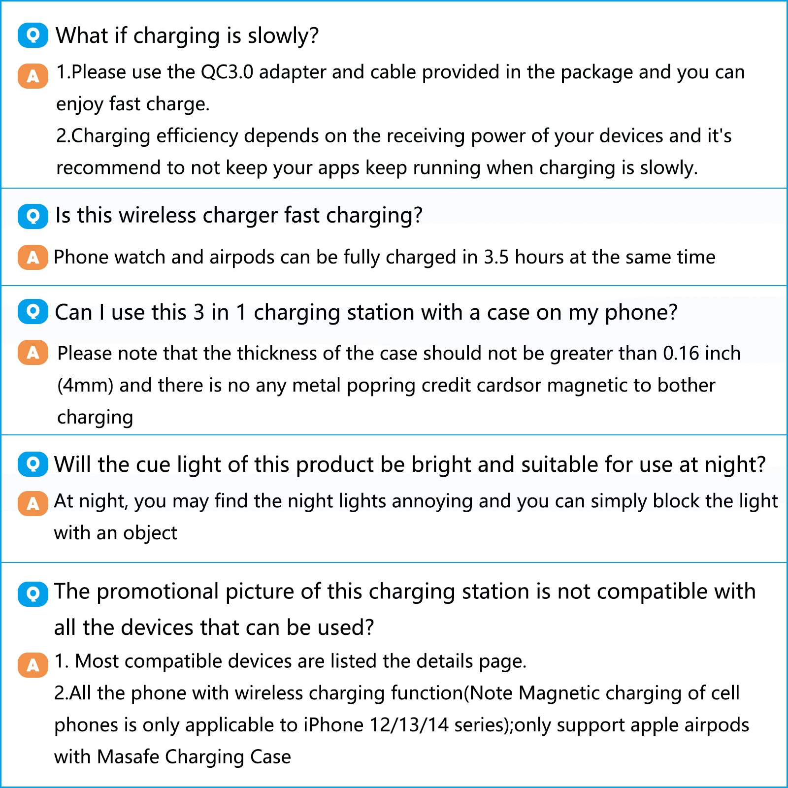 Wireless Charging Station with QC3.0 Magnetic Fast Charging, Compatible with iPhone 16/15/14/13/12/11 Pro Max/XS/XR, Apple Watch Series 9/8/7/6/5/4/3/2/SE, and AirPods 3/2/Pro (Black)