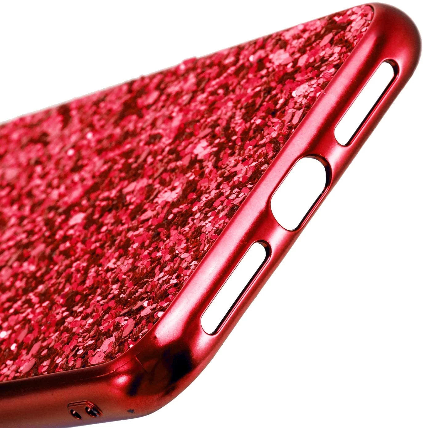 Crystal Diamond Glitter Soft Shockproof Phone Case for iPhone 11 Pro Max - Red - Designed for Women and Girls