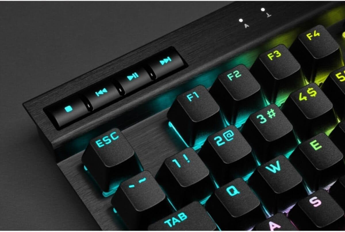 K70 RGB Tenkeyless Mechanical Gaming Keyboard with CHERRY MX SPEED Switches, Aluminum Frame, Per-Key RGB Backlighting, and Detachable USB-C Cable