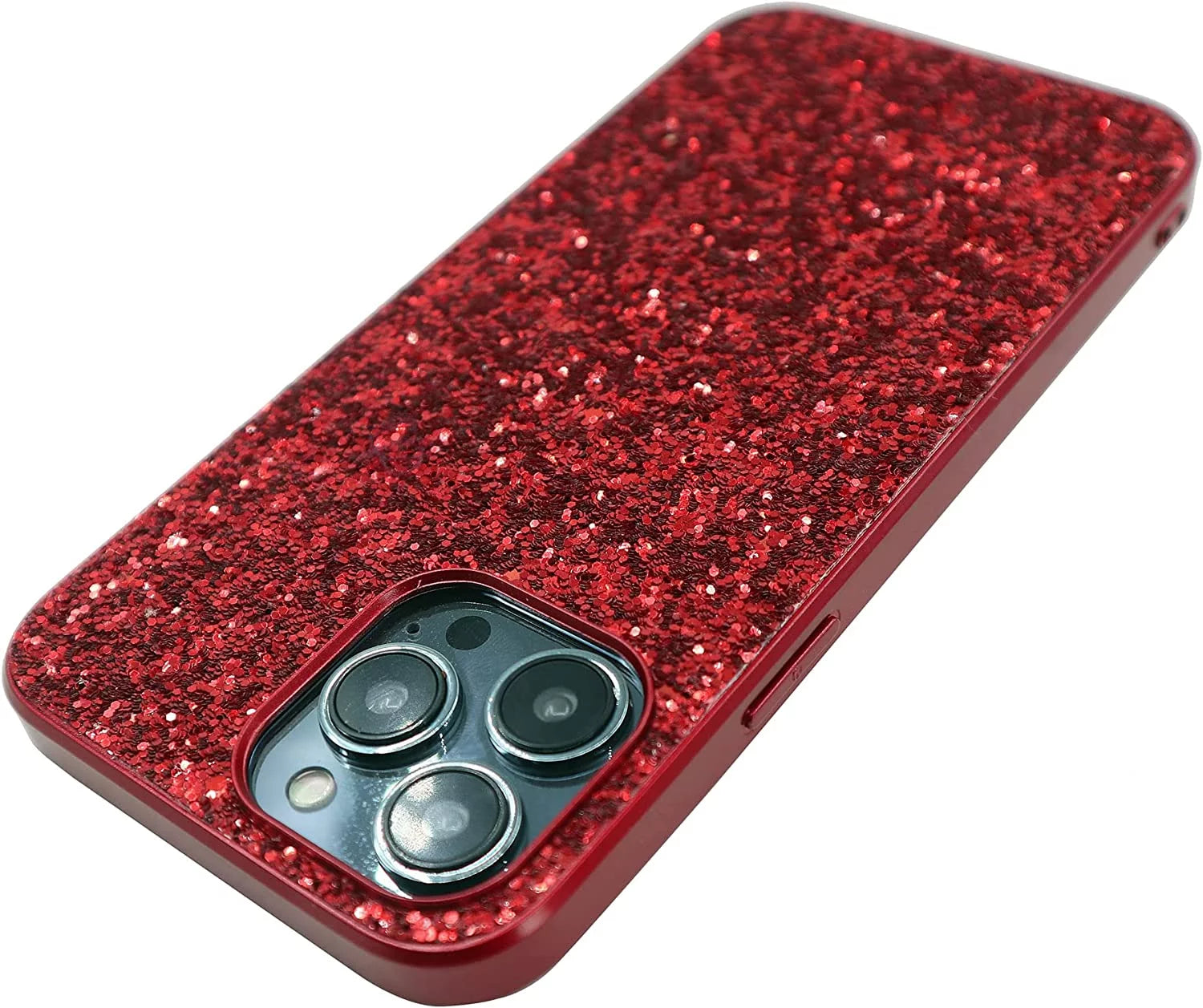 Crystal Diamond Glitter Soft Shockproof Phone Case for iPhone 11 Pro Max - Red - Designed for Women and Girls