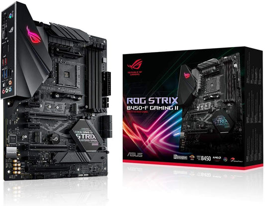 ROG Strix B450-F Gaming II ATX Motherboard for AMD AM4 (Supports Ryzen 5000 and 3rd Gen Ryzen) with Enhanced Power Stages, HDMI 2.0B, Dual PCIe 3.0 x16, USB 3.2 Gen 2 Type-C, BIOS Flashback, and 256Mb BIOS Flash ROM