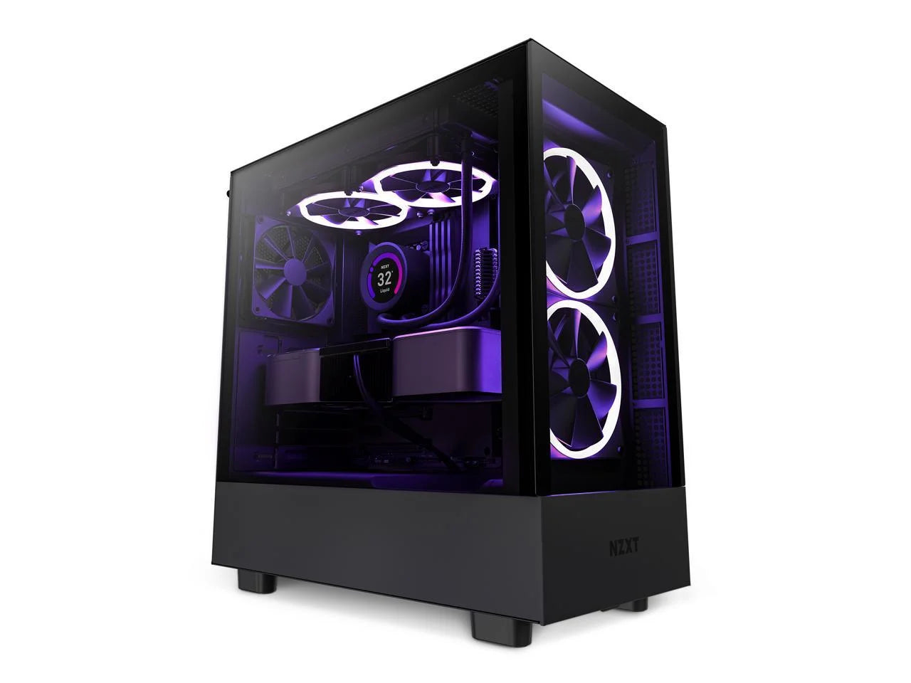 H5 Elite - All Black CC-H51EB-01 Black SGCC Steel and Tempered Glass ATX, Micro-ATX, Mini-ITX Computer Case