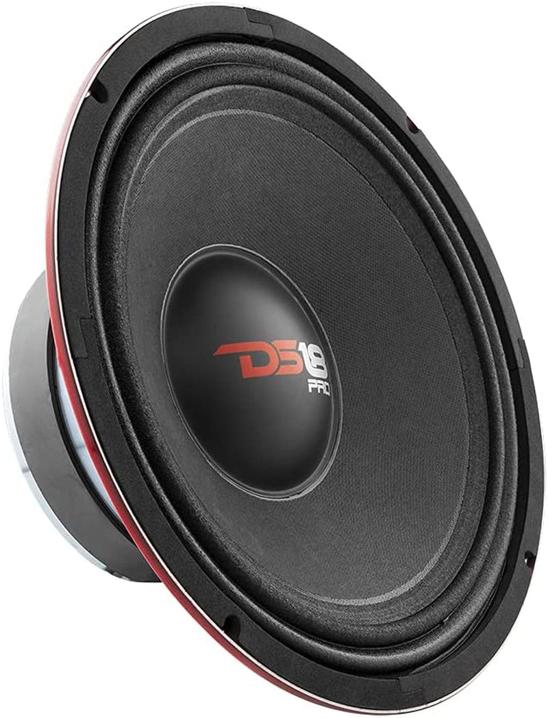 PRO-X10M 10-Inch Midrange Loudspeaker with Red Steel Basket - 600W Max, 300W RMS, 8 Ohms - Premium Quality Audio Speaker for Car or Truck Stereo Systems (Single Unit)