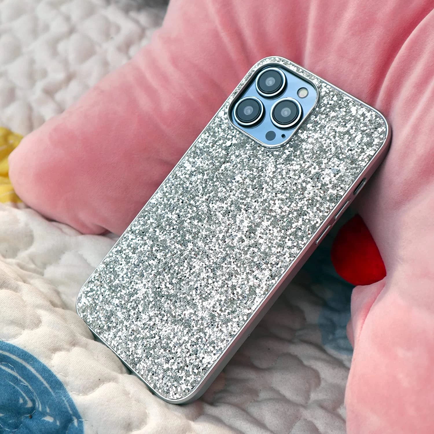 Crystal Diamond Glitter Soft Shockproof Phone Case for iPhone 11 Pro Max - Red - Designed for Women and Girls