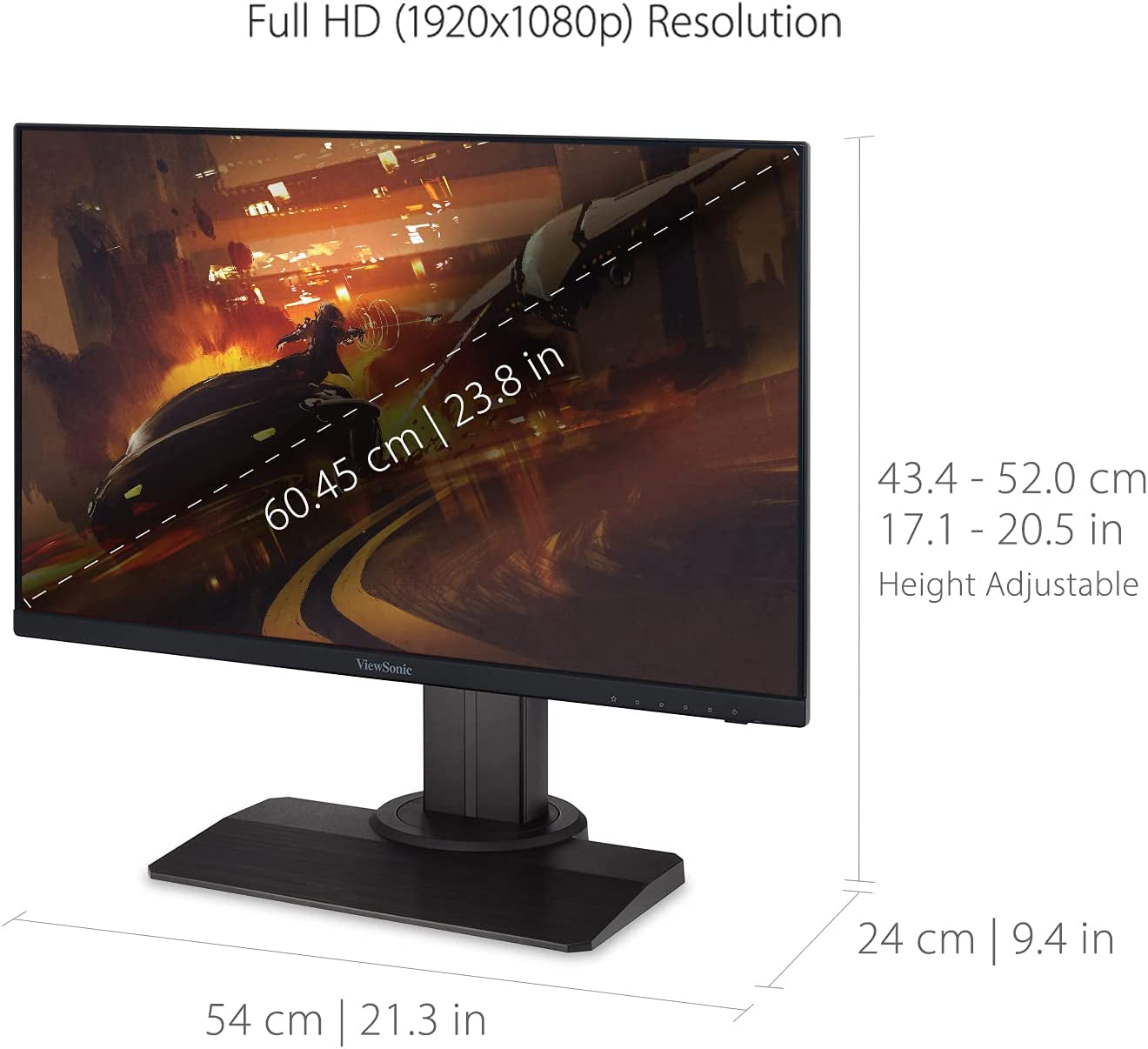 XG2431 24-Inch 1080P Gaming Monitor with 0.5ms Response Time, 240Hz Refresh Rate, FreeSync Premium, Advanced Ergonomics, Eye Care Technology, and HDR400 Support