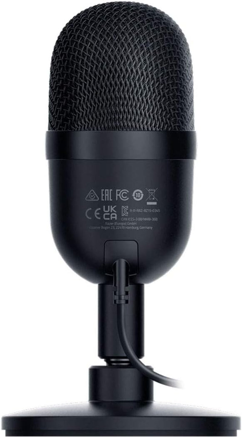 Seiren Mini USB Condenser Microphone for Professional Streaming and Gaming - Superior Recording Quality with Supercardioid Pickup Pattern - Adjustable Stand and Shock Resistance - Classic Black