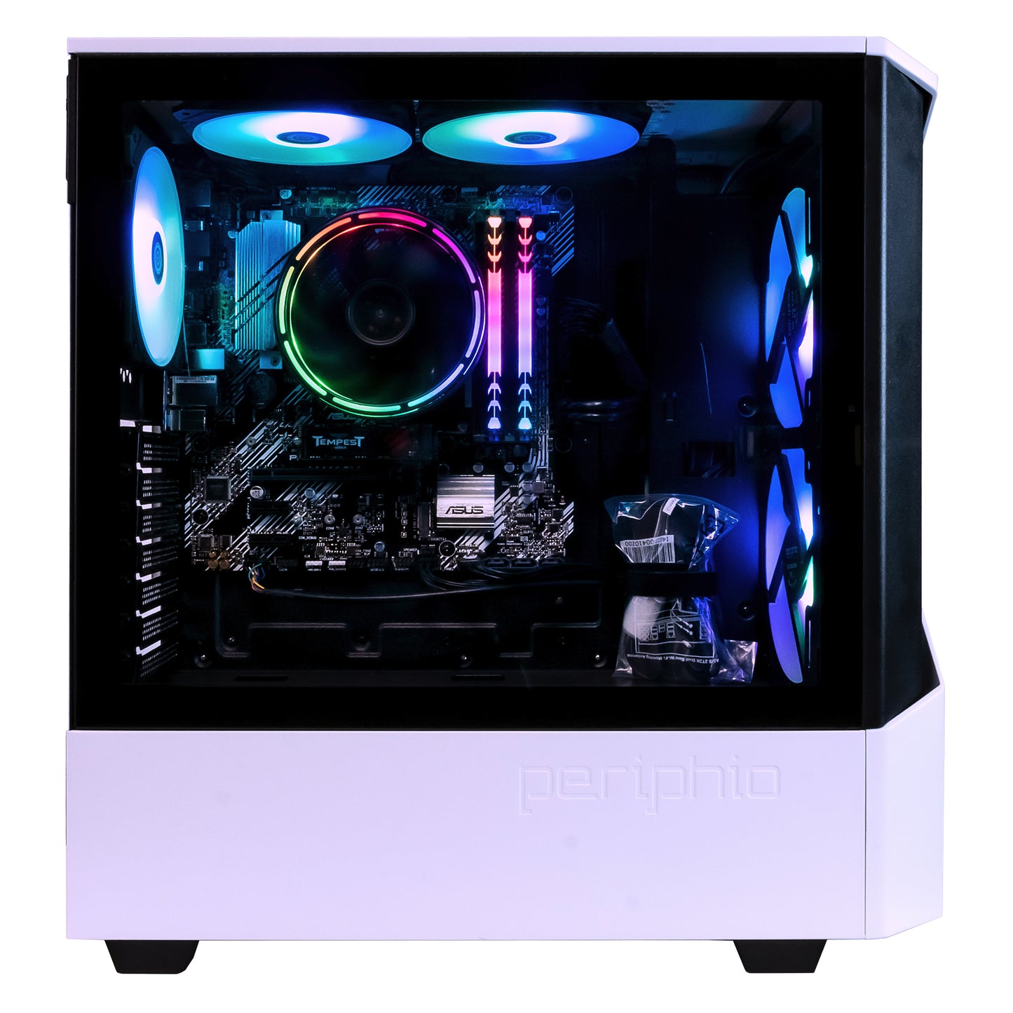 Castle Gaming Desktop - AMD Ryzen 5 5600G, 16GB RAM, 1TB SSD, White Finish