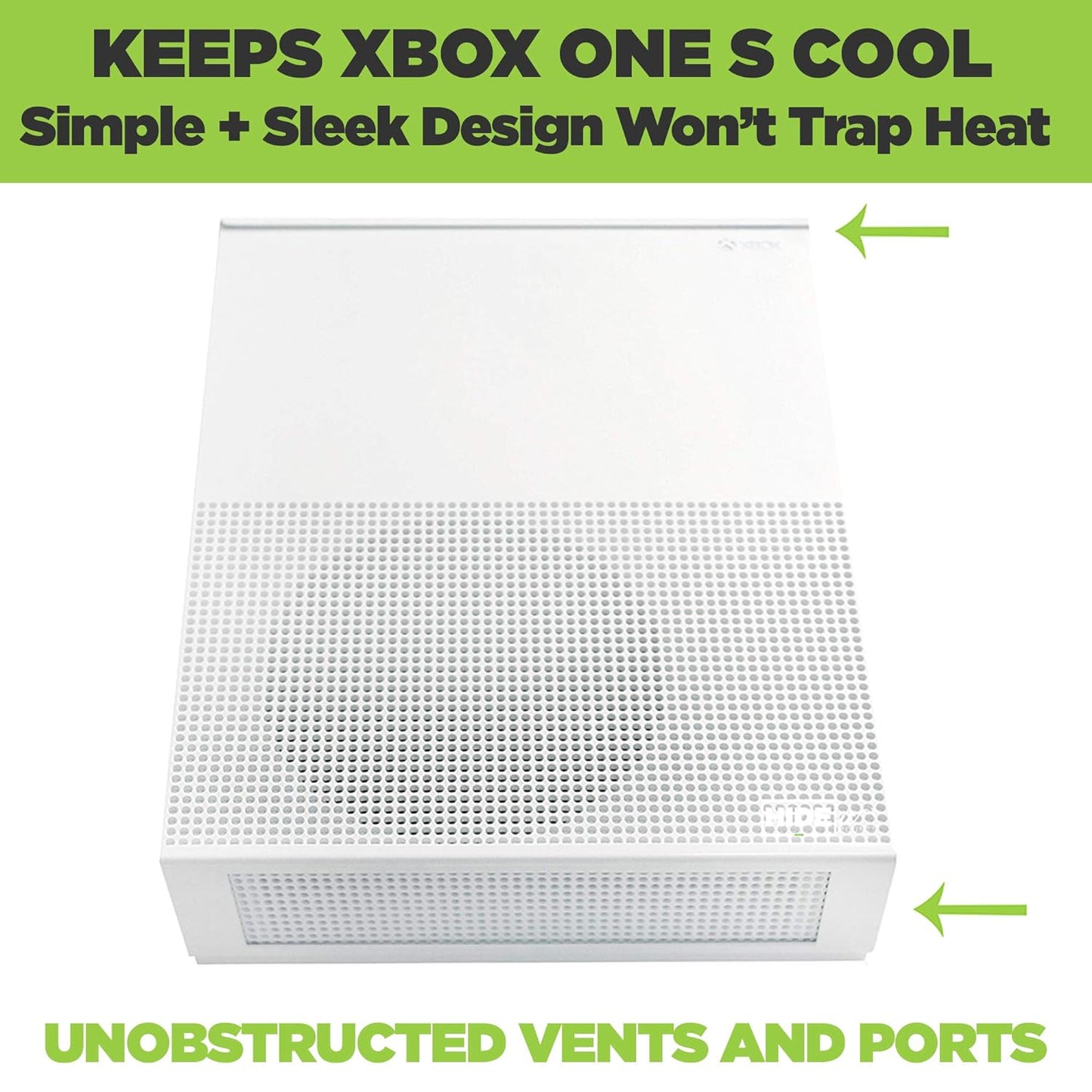 X1S Wall Mount for Xbox One S - Patented 2019, USA-Made White Steel Storage Solution for Safe Wall-Mounting Near or Behind TV