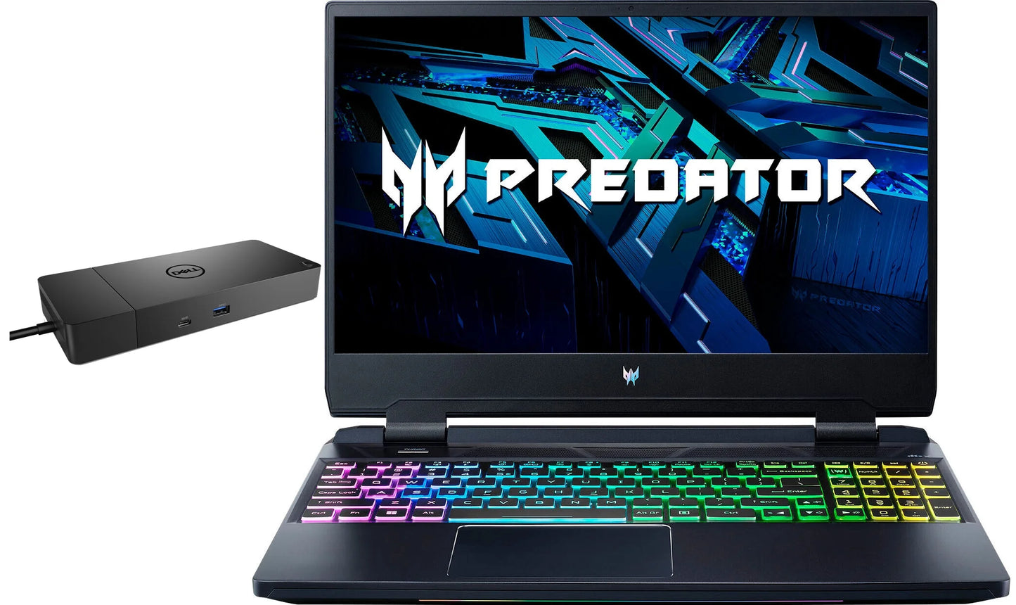 Predator Helios 300 Gaming Laptop with Intel i7-12700H, 15.6" 165Hz Full HD Display, NVIDIA GeForce RTX 3060, Windows 11 Home, and WD19S 180W Dock