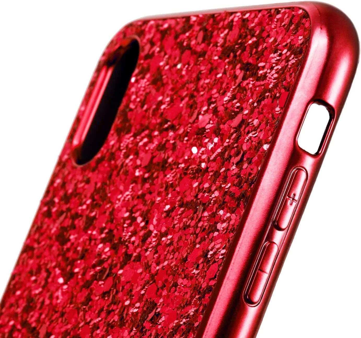 Crystal Diamond Glitter Soft Shockproof Phone Case for iPhone 11 Pro Max - Red - Designed for Women and Girls