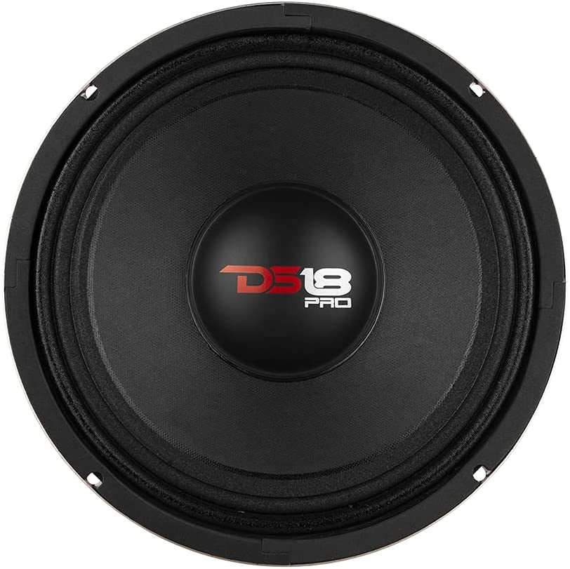 PRO-X10M 10-Inch Midrange Loudspeaker with Red Steel Basket - 600W Max, 300W RMS, 8 Ohms - Premium Quality Audio Speaker for Car or Truck Stereo Systems (Single Unit)