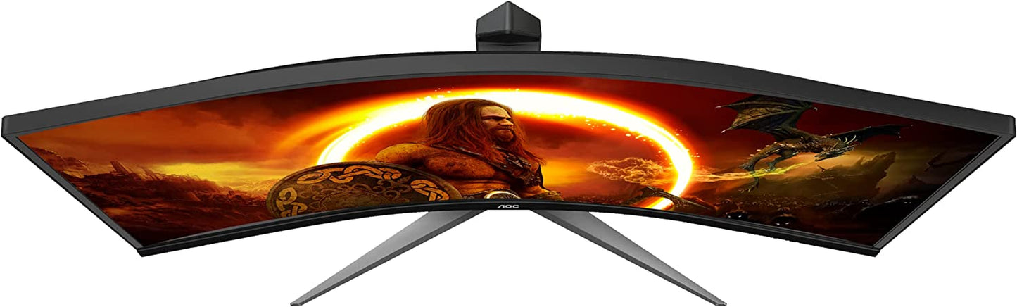 CU34G2X 34-Inch Curved Frameless Gaming Monitor, Ultrawide QHD 3440x1440, VA Panel, 1ms Response Time, 144Hz Adaptive-Sync, Height Adjustable, 3-Year Zero Dead Pixel Warranty, Black/Red